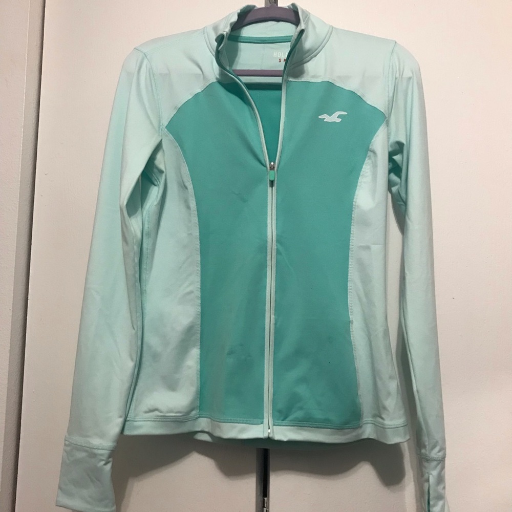 Turquoise Hollister sports jacket